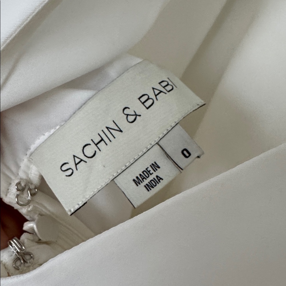 Sachin & Babi Courtney Ruffle Maxi Gown, Off White Ivory - Size 0 - Picture 8 of 9